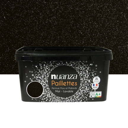 Nuanza Paillettes Mat Noir 2L