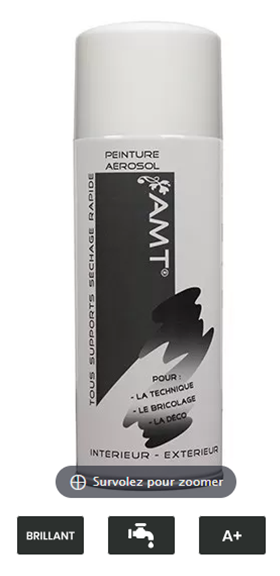 Peinture Aérosol AMT Blanc Brillant (BPA04)