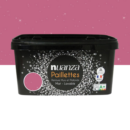 Nuanza Paillettes Mat Rose Bonbon 2L